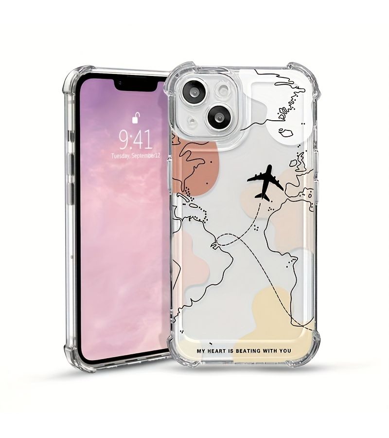 Mixed Color Quad Corner Anti Drop Phone Case For iPhone 15 Pro - Image 3
