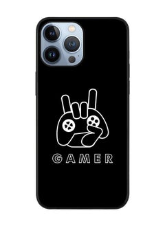 Rugged Black edge case for Apple iPhone 13 Pro Max Slim fit Soft Case Flexible Rubber Edges Anti Drop TPU Gel Thin Cover - Gamer