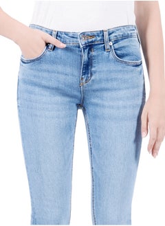 Web Denim Web Denim Women's Mid Rise Skinny Jeans - Cut Hem Stretchable Denim Pants  - Image 4