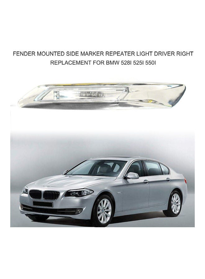 Loquat Fender Mounted Side Marker Repeater Light Driver Right Replacement For BMW 528i 525i 550i - Image 1