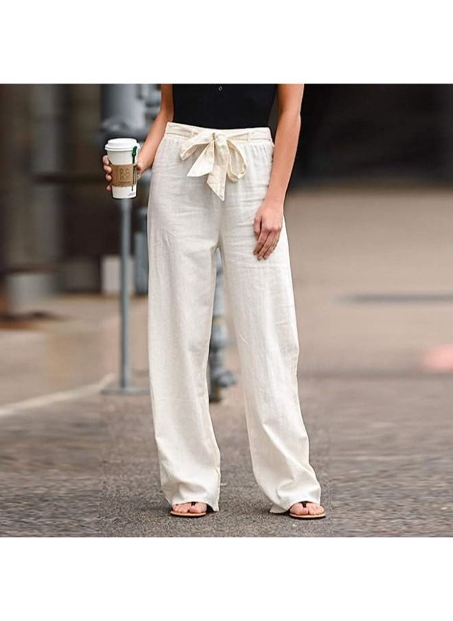 Generic - Women Wide Leg Flared Pants Elastic Waist Palazzo Pants - Image 1