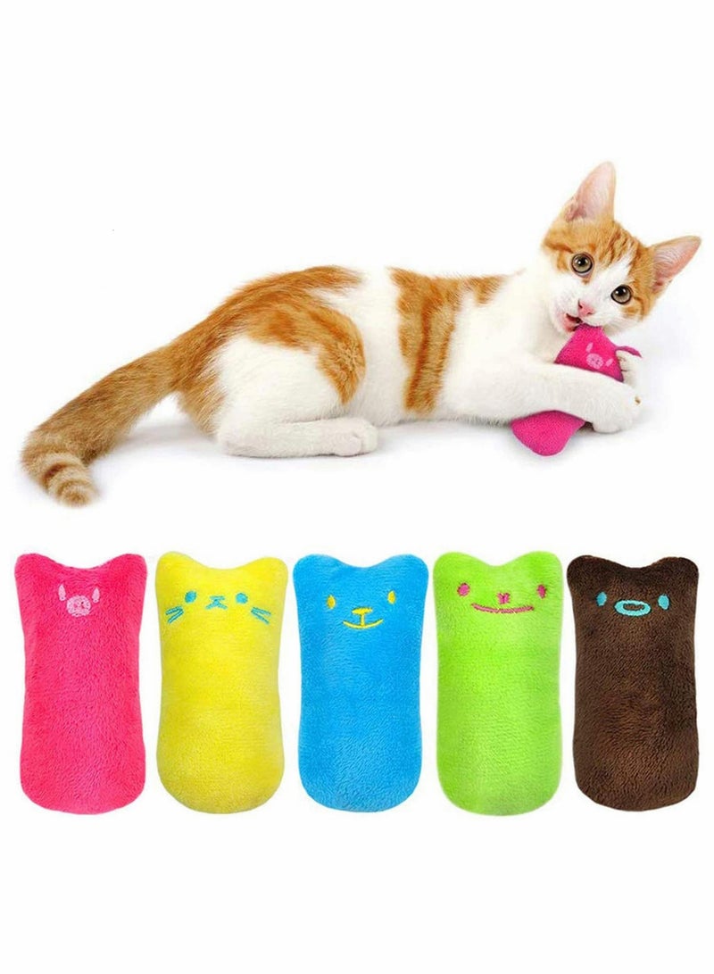 Excefore Cat Catnip Toys Cartoon Square Catnip Pillow, Cat Toys for indoor cats Catnip, Keep Teeth Cleaning, 5 Pack - Image 1