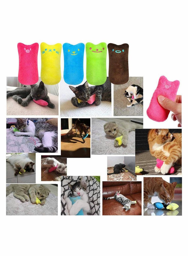 Excefore Cat Catnip Toys Cartoon Square Catnip Pillow, Cat Toys for indoor cats Catnip, Keep Teeth Cleaning, 5 Pack - Image 5