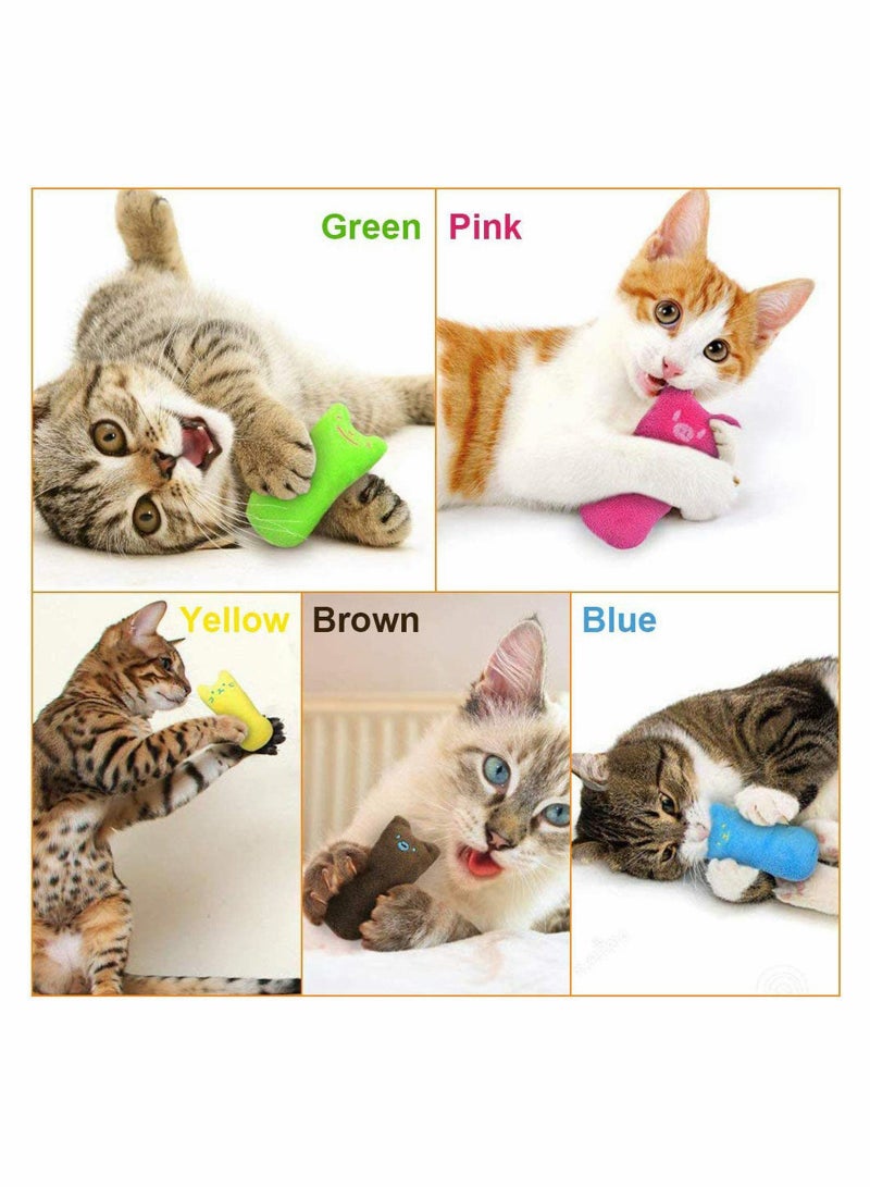 Excefore Cat Catnip Toys Cartoon Square Catnip Pillow, Cat Toys for indoor cats Catnip, Keep Teeth Cleaning, 5 Pack - Image 2