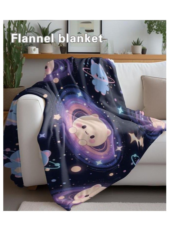 عام بطانية رقيقة من الفانيلا الكرتونية للأطفال أو الطلاب (دافئة ومريحة ومناسبة للنوم والألعاب) 100 سم * 150 سم - 968 - Image 3