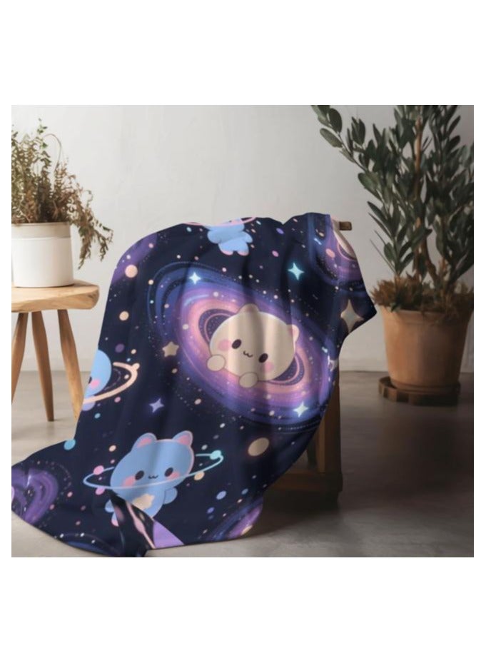 عام بطانية رقيقة من الفانيلا الكرتونية للأطفال أو الطلاب (دافئة ومريحة ومناسبة للنوم والألعاب) 100 سم * 150 سم - 968 - Image 4