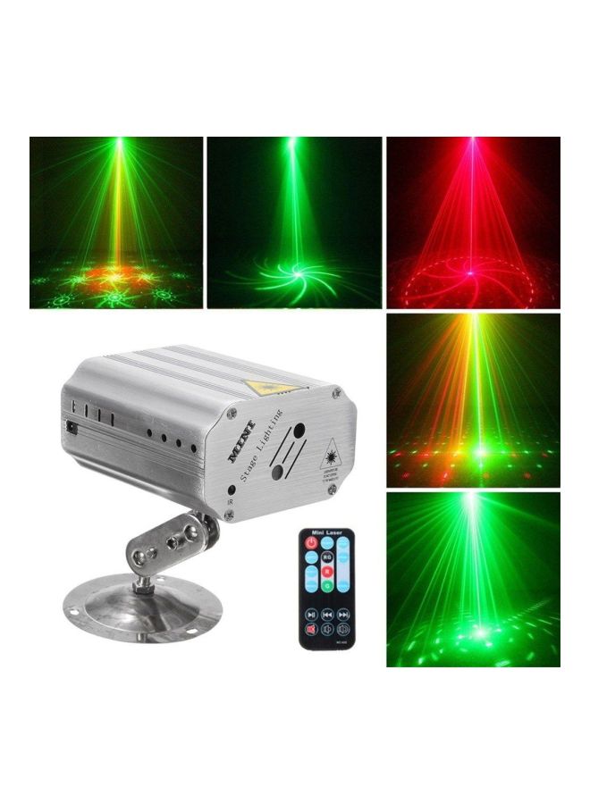 NIBEMINENT Mini Laser Stage Light With Remote Control - UK Plug Green/Red 110x105x90mm - Image 4