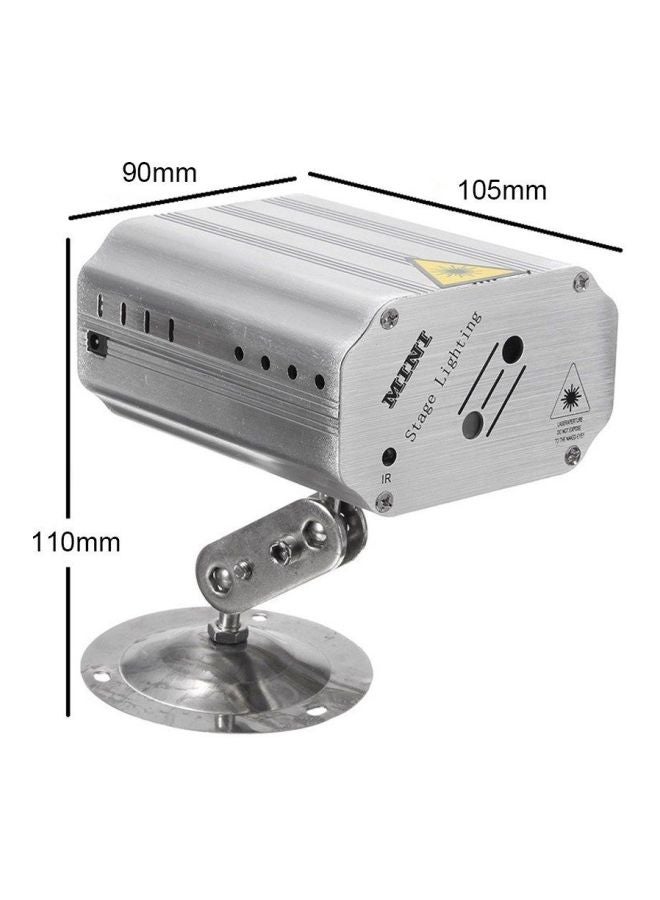 NIBEMINENT Mini Laser Stage Light With Remote Control - UK Plug Green/Red 110x105x90mm - Image 2