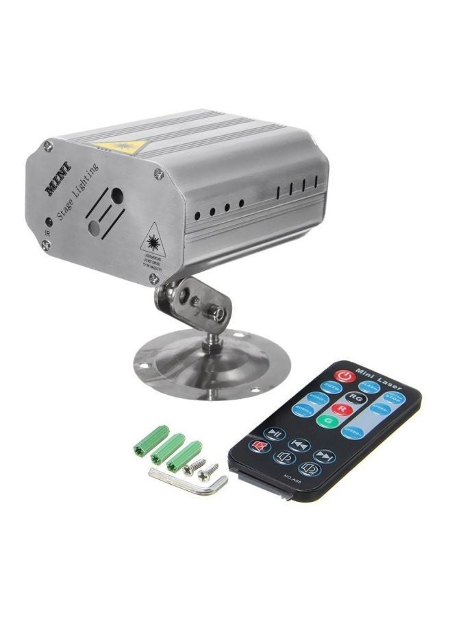 NIBEMINENT Mini Laser Stage Light With Remote Control - UK Plug Green/Red 110x105x90mm - Image 1