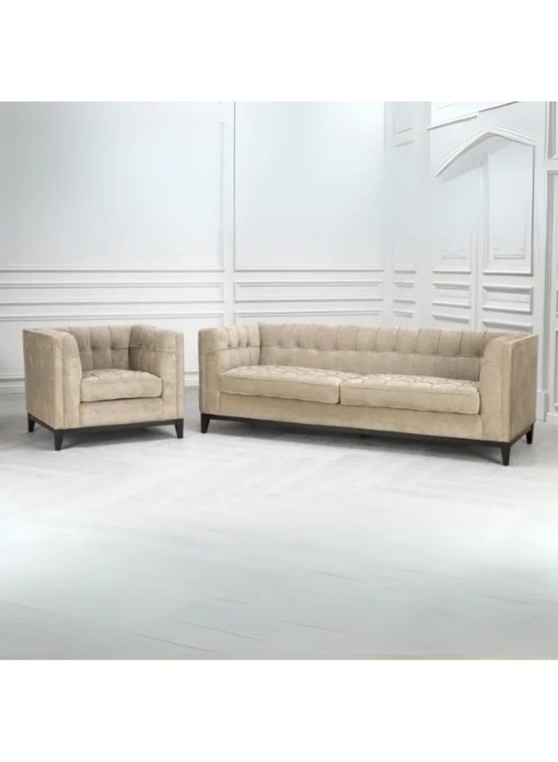 أريكة مخملية مبطنة - أريكة مبطنة حسب الطلب لغرفة المعيشة، تصميم أنيق مع راحة فائقة