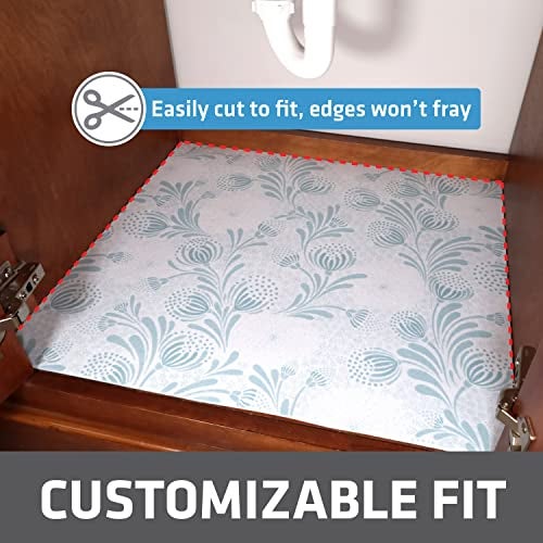 Drymate Premium XL Under Sink Mat, Waterproof Cabinet Protection Mats for Kitchen & Bathroom, Absorbent Shelf Liners, Slip-Resistant, Non-Adhesive, Machine Washable (USA Made)(24”x59”)(Light Blue) - Image 3