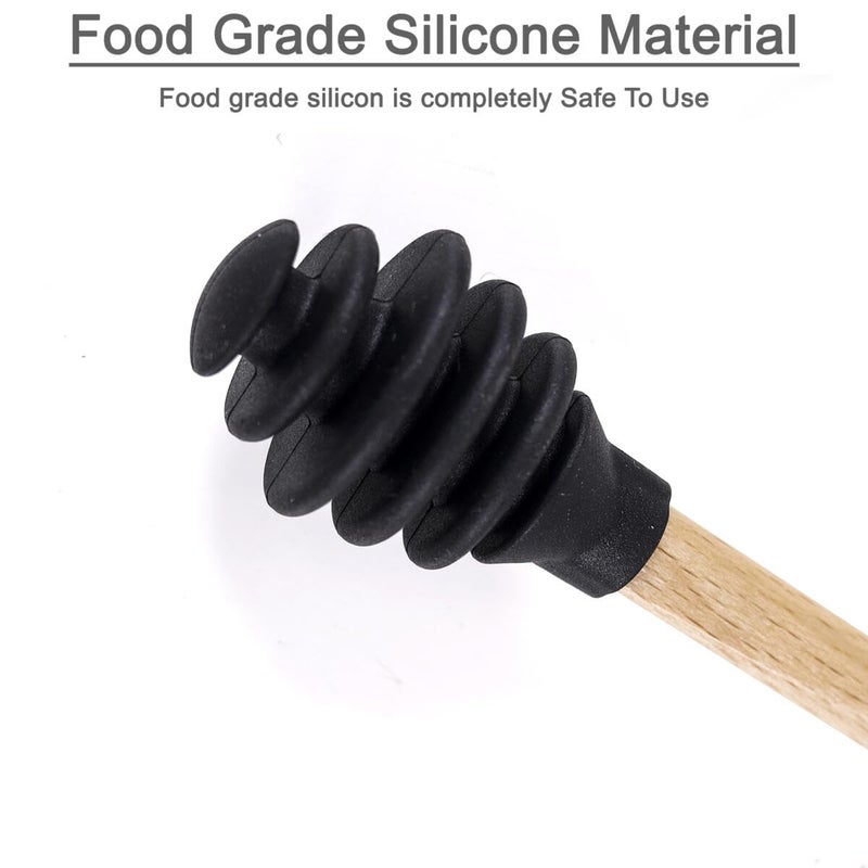 Urban Platter Silicone Dipper for Honey,Maple Syrup, Molasses, Melted Chocolate, Caramel Dippers Server [with Wooden Handle, Easy to Clean, Perfect for Non-Stick Utensils, Heat-Resistant] - Image 4