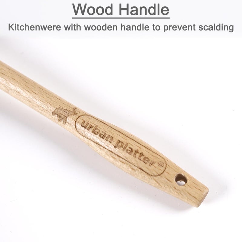 Urban Platter Silicone Dipper for Honey,Maple Syrup, Molasses, Melted Chocolate, Caramel Dippers Server [with Wooden Handle, Easy to Clean, Perfect for Non-Stick Utensils, Heat-Resistant] - Image 5