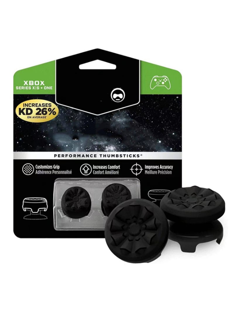 أغطية مفاتيح سوداء لوحدة تحكم Xbox، أغطية مقبض عصا التحكم، أغطية واقية، مجموعة عصا تحكم إبهام سيليكون مانعة للانزلاق، مناسبة لوحدات تحكم PS4/PS5 - Image 1