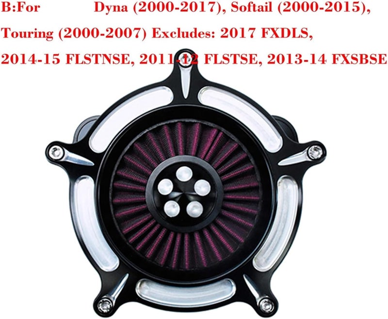 QASULER CNC Turbine Air Cleaner for Harley Motorcycles - Image 2