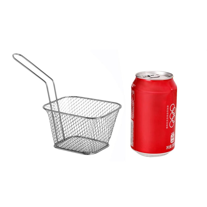 Yongrow French fries blue mini stainless steel square fried food filter suitable for kitchen restaurant party barbecue 2 pieces - Image 3