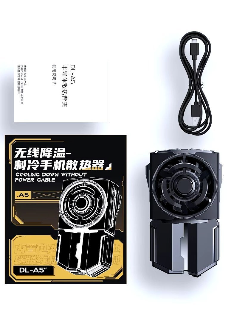 ELTRAZONE DLA5 Rechargeable Phone Cooler with 1200mAh Battery | Portable Semiconductor Radiator for Gaming & Streaming | Silent Mobile Phone Fan with Fast Heat Dissipation | Clip-On Cooler for iPhone & Android | USB Charging – Easy to Carry - Image 1