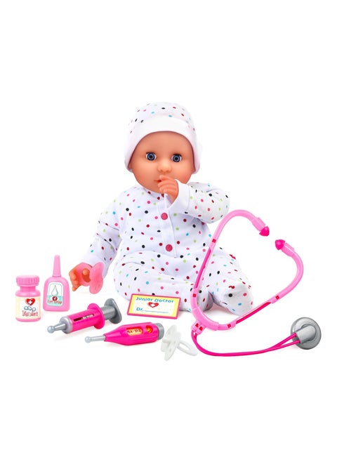 Dolls World Doctor 18 inch Soft Medical Roleplay Doll Sleeping Eyes Dummy from Peterkin gift for kids of Age above 3 years