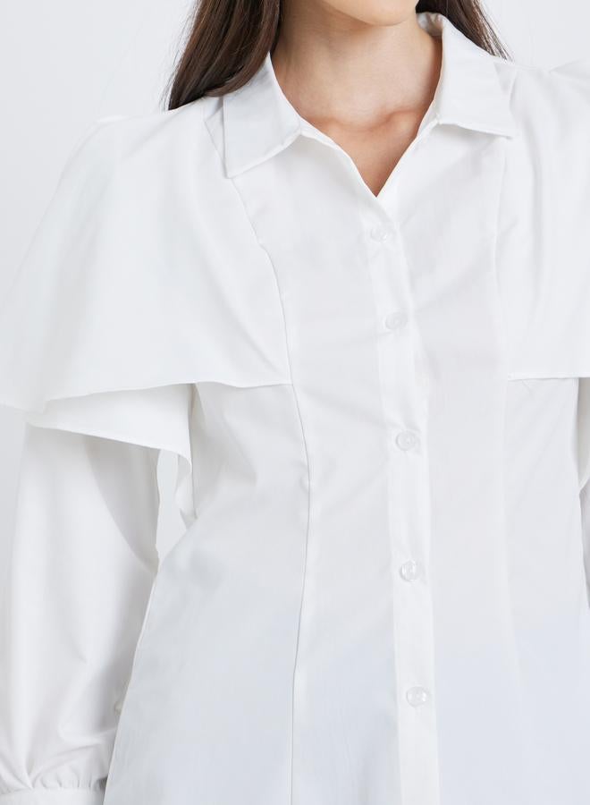 ستايلي بلوزة بقصة عادية وتفاصيل أزرار - Image 3