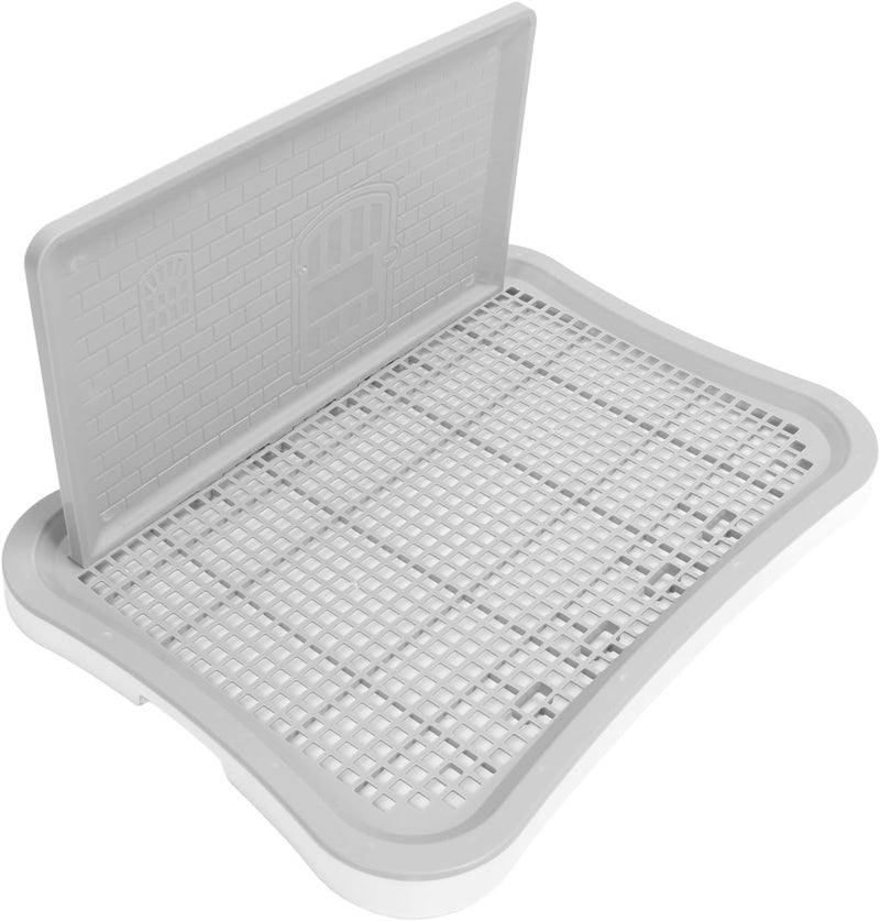 Asixxsix Dog Potty Training, 51x38x6cm Chew Resistant Mesh Pee Pad Holder, Indoor Outdoor Puppy Toilet Tray with Wall Mount System for Dogs and Puppies (White) - Image 2