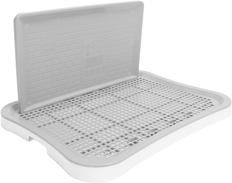 Asixxsix Dog Potty Training, 51x38x6cm Chew Resistant Mesh Pee Pad Holder, Indoor Outdoor Puppy Toilet Tray with Wall Mount System for Dogs and Puppies (White) - Image 3