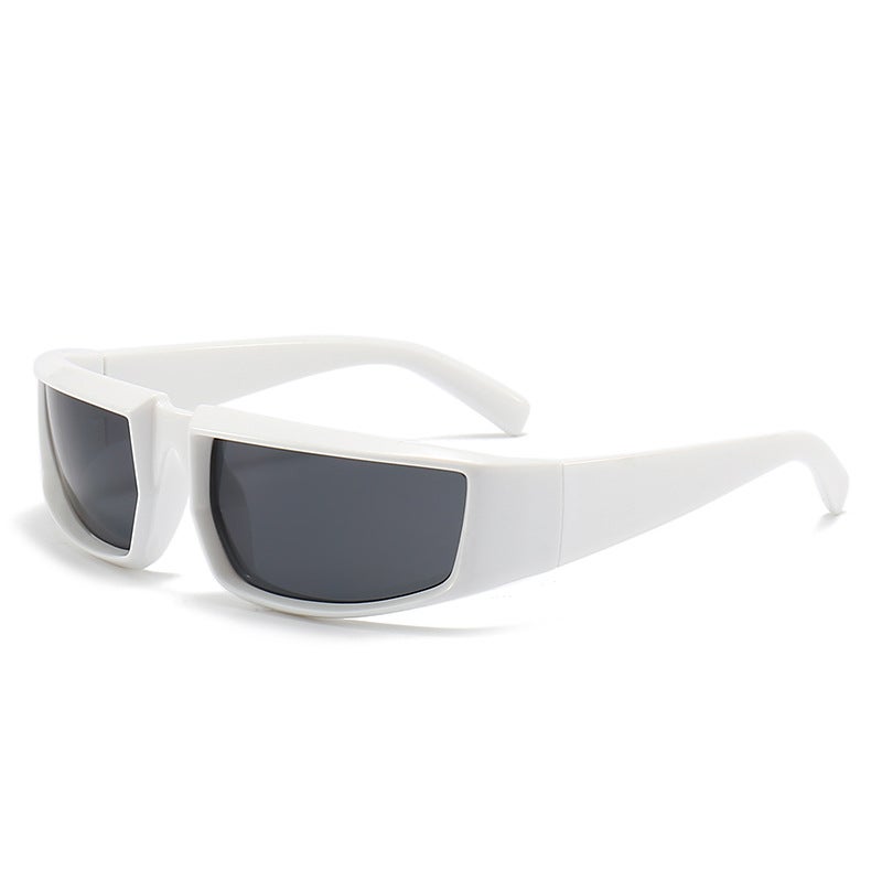YUANYE Y2K Futuristic Sunglasses for Men and Women - Silver Frame, UV400 Protection - Image 1