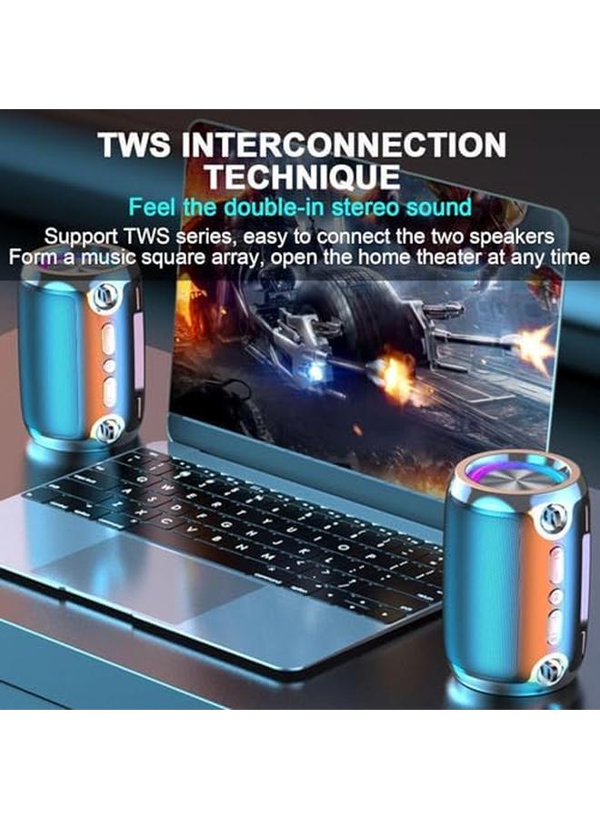 KASTWAVE Wireless Bluetooth Speaker Portable Waterproofs Intelligent Speaker With Led Lights Hifi Stereo Sound Surround Sound Subwoofer Powerful Sound Bluetooth Audio For Home Outdoor Party Game - Image 2