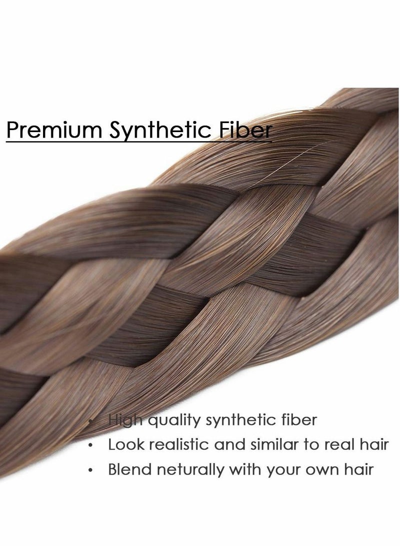 Y&D Braided Headband for Women Synthetic Hair Braid Classic Chunky Wide Plaited Braids Elastic Stretch Hairpiece Girl Beauty accessory  - Image 3
