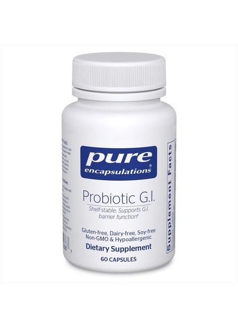 Probiotic G.I. - Shelf Stable Probiotic for Intestinal Health & Gastrointestinal Support - with Lactobacillus & Bifidobacterium Probiotic - 60 Capsules