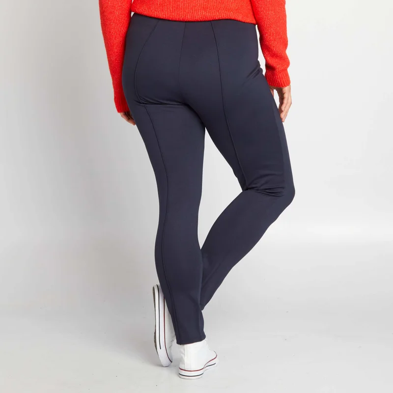 Kiabi Leggings With Gold-Coloured Buttons Blue