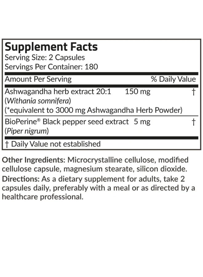 فيوتشر بايوتكس أشواغاندا قوة إضافية، لتحسين النوم ويساعد الجسم على إدارة التوتر، ودعم الجهاز المناعي، ٣٦٥ كبسولة - Image 3
