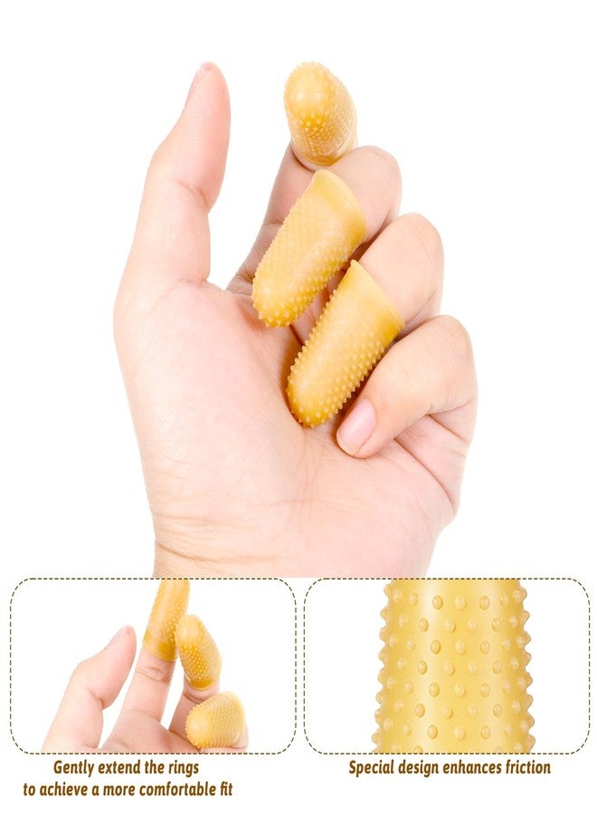 Jxiwfvl 24 PCS Rubber Finger Thimbles for Tips Protection, Small Finger Paper Grips, Reusable Fingers Covers Protector Pads for Paperwork Money Counting Cutting Sorting Hot Glue Wax Embroidery Sewing Crafts - Image 4