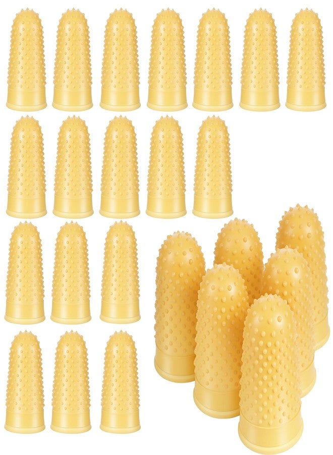 Jxiwfvl 24 PCS Rubber Finger Thimbles for Tips Protection, Small Finger Paper Grips, Reusable Fingers Covers Protector Pads for Paperwork Money Counting Cutting Sorting Hot Glue Wax Embroidery Sewing Crafts - Image 1