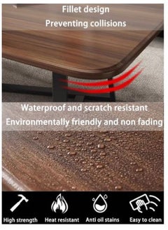 AGD Rectangular Coffee Table with Steel Frame Legs and Stylish Large Desktop, Stable Load-bearing Light Luxury Creative Tea Table, Suitable for Living Room, Office and Reception Room 120 x 60 x 45 cm  - Image 5