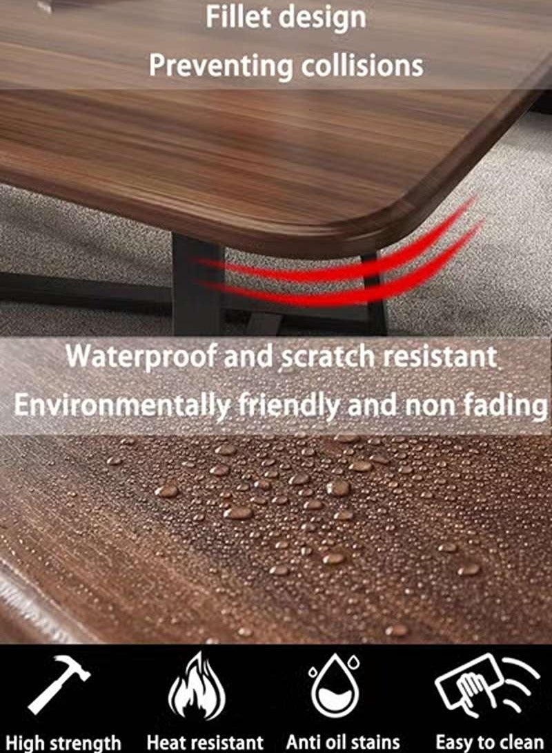 إيه جي دي طاولة قهوة مستطيلة بأرجل بإطار فولاذي وسطح مكتب كبير أنيق - Image 5