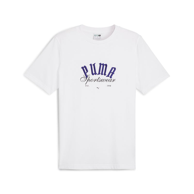 PUMA GRAPHICS Sportswear Mens White T-shirt - Image 4