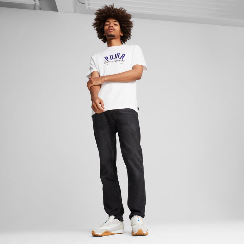 PUMA GRAPHICS Sportswear Mens White T-shirt - Image 3