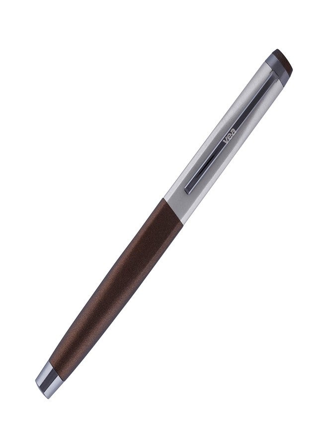VEA CDR Half Sartin Duster Brown Colour Rollerball Pen, Medium (VEAPEN25) - Image 1