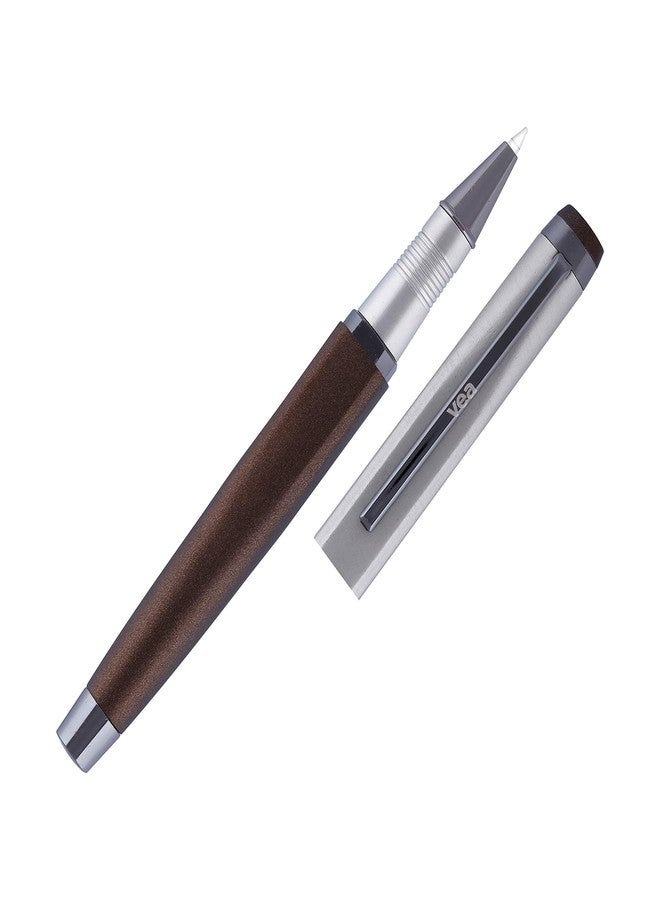 VEA CDR Half Sartin Duster Brown Colour Rollerball Pen, Medium (VEAPEN25) - Image 3