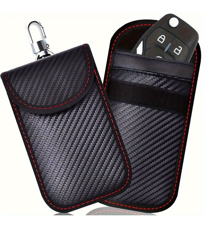 Faraday Key Fob Pouch 1pc Signal Blocking For Car Keys RFID Keyless Entry Protector - Image 1