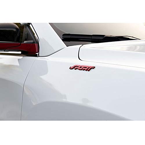 HUAPX 2Pack Metal Car Sport Sticker,3D Premium Car Side Fender Rear Trunk Emblem Logo Badge Decals Compatible for Ford/Jeep/BMW/Dodge Ram/Cadillac/Chrysler/Toyota/Chevrolet(RED) - Image 4