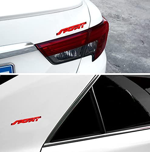 HUAPX 2Pack Metal Car Sport Sticker,3D Premium Car Side Fender Rear Trunk Emblem Logo Badge Decals Compatible for Ford/Jeep/BMW/Dodge Ram/Cadillac/Chrysler/Toyota/Chevrolet(RED) - Image 5