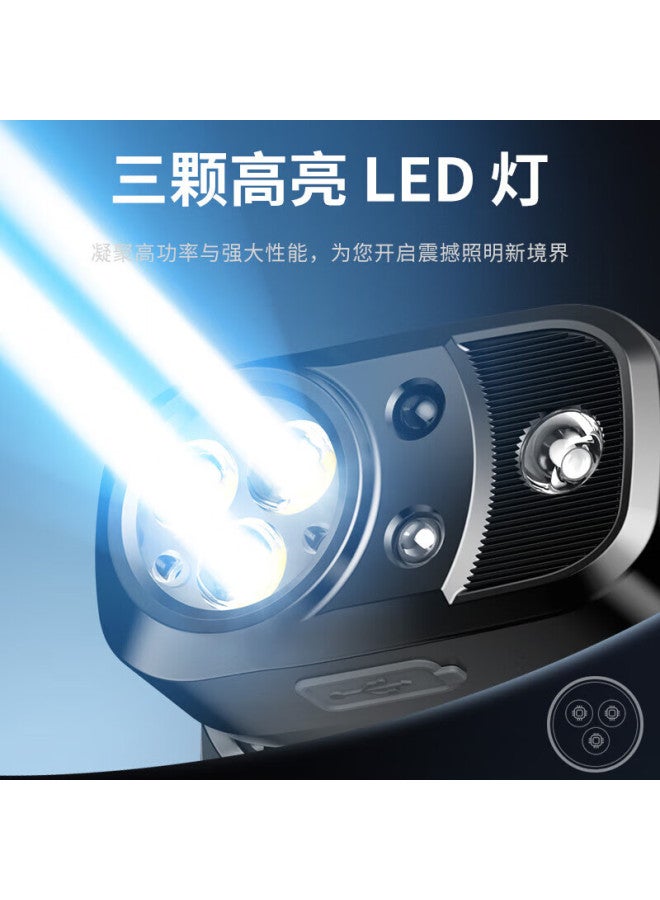 Shenyu Induction Headlamp High Brightness Led Waterproof Long Battery Life Outdoor Work Night Fishing Head-mounted Rechargeable 72 Hours - Image 1
