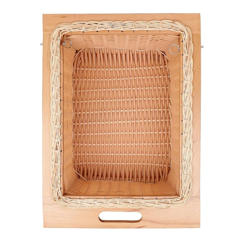 KYNE PVC Wicker Basket for Modular Kitchen Robust and Chic Storage Organizer for Shelves and Cabinets Simple to Maintain Stunning Style 16 W X 20 L X 8 H Inch - Image 1