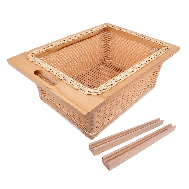 KYNE PVC Wicker Basket for Modular Kitchen Robust and Chic Storage Organizer for Shelves and Cabinets Simple to Maintain Stunning Style 16 W X 20 L X 8 H Inch - Image 4