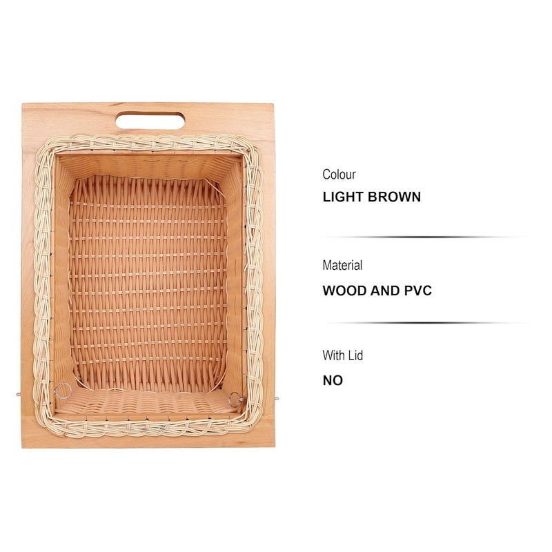 KYNE PVC Wicker Basket for Modular Kitchen Robust and Chic Storage Organizer for Shelves and Cabinets Simple to Maintain Stunning Style 16 W X 20 L X 8 H Inch - Image 3