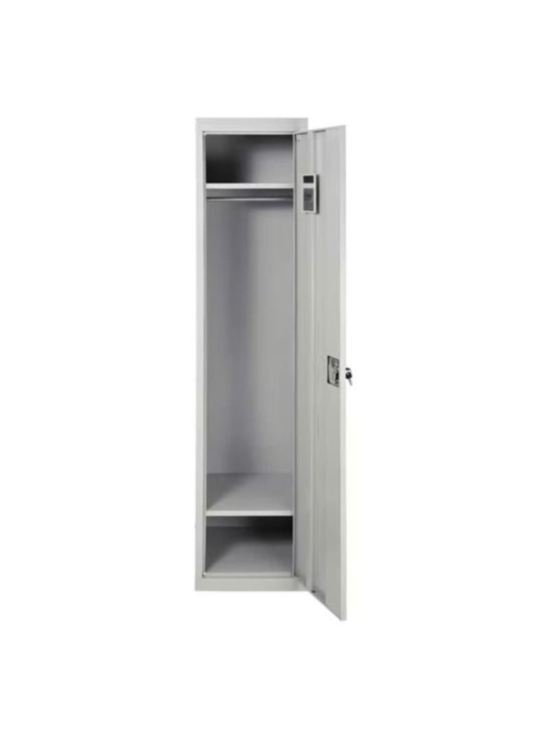 Mercury - Mercury One Door Metal Steel Locker Steel Cabinet With Key Grey - Image 1