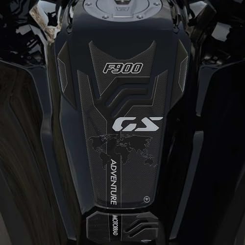 labelbike 3D Sticker Motorcycle Tank Pad Protection and Decoration in Resin Compatible with BMW F 900 GS Adventure Carbon Black Grey - Image 1