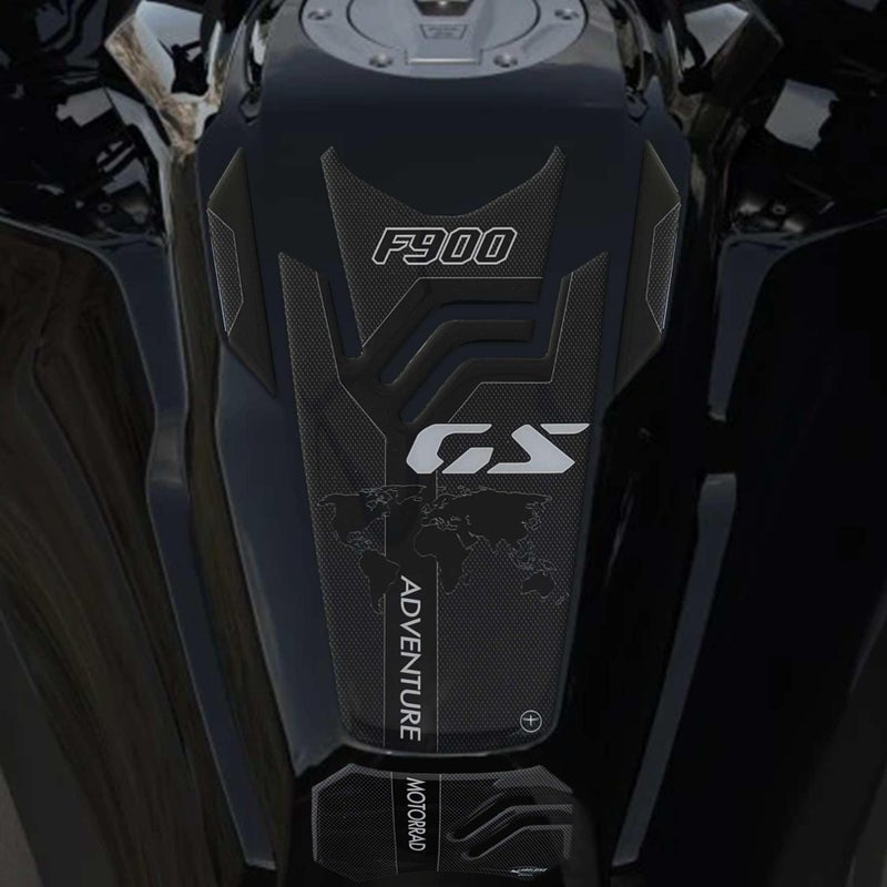 labelbike 3D Sticker Motorcycle Tank Pad Protection and Decoration in Resin Compatible with BMW F 900 GS Adventure Carbon Black Grey - Image 2