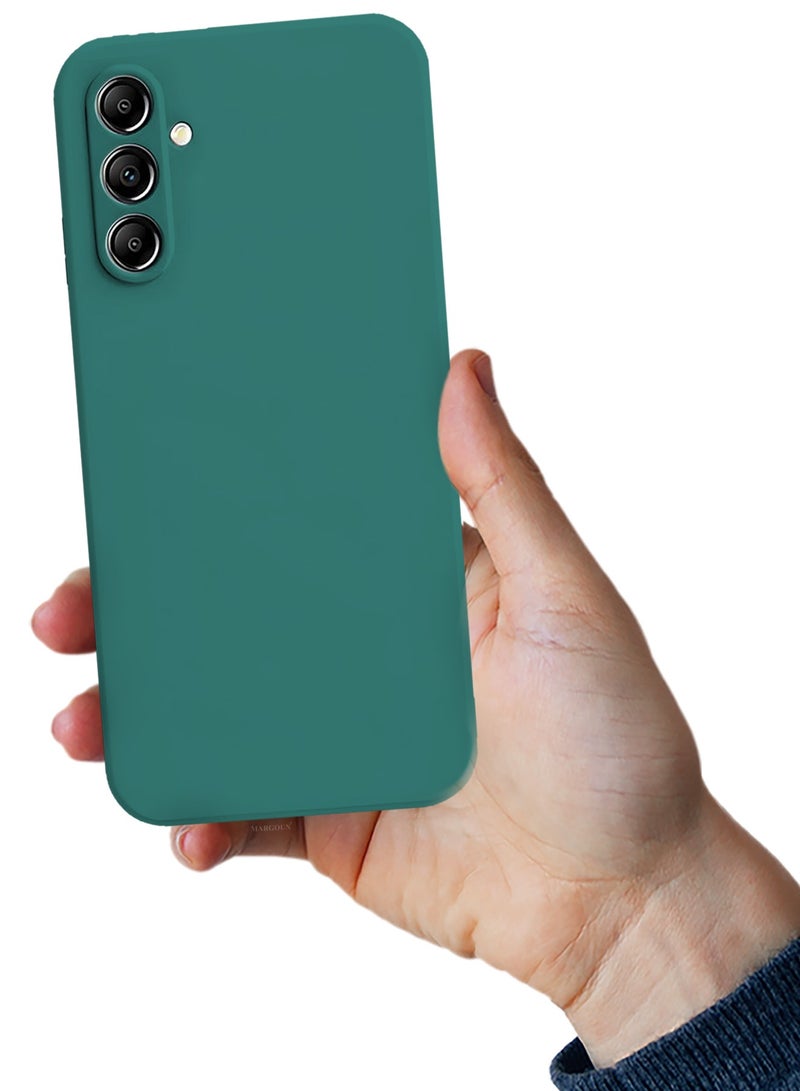 Liquid Silicone Case for Samsung Galaxy A55 Protective Phone Case with Soft Anti-Scratch Microfiber Lining Utra Slim Drop Protection Phone Cover - Green - Image 5